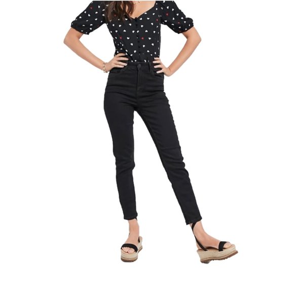 NEW LOOK LIFT & SHAPE HIGH WAIST MOM JEANS, BLACK - Picture 1 of 7